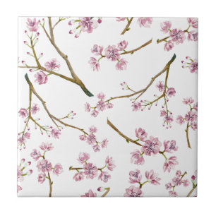 Sakura Cherry Blossom Pattern Tile
