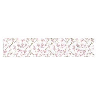 Sakura Cherry Blossom Print Short Table Runner