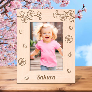 Sakura Cherry Blossoms Custom Name 5x7 Etched Frames