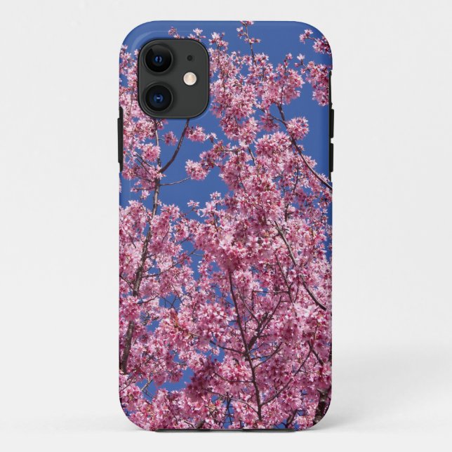Sakura Cherry Blossoms Into The Blue Case-Mate iPhone Case (Back)