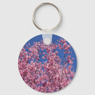 Sakura Cherry Blossoms Into The Blue Keychain