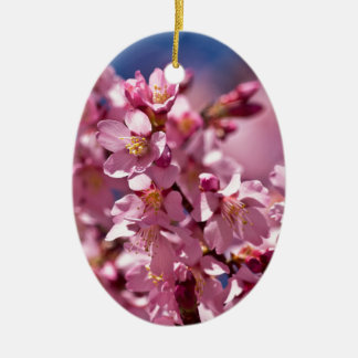 Sakura Cherry Blossoms Kissed by Sunlight Ceramic Ornament