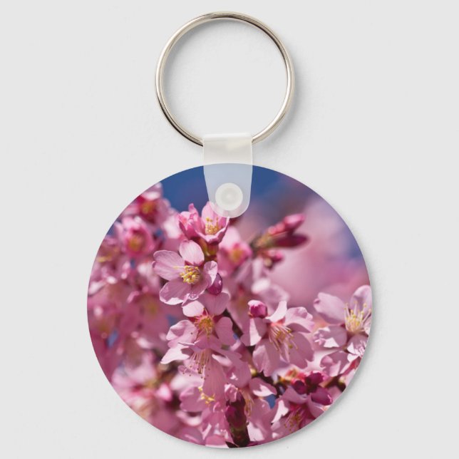Sakura Cherry Blossoms Kissed by Sunlight Keychain (Front)