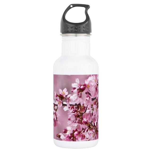 Sakura Cherry Blossoms Pastel Pink Layers 532 Ml Water Bottle (Front)
