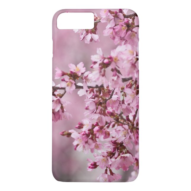 Sakura Cherry Blossoms Pastel Pink Layers Case-Mate iPhone Case (Back)