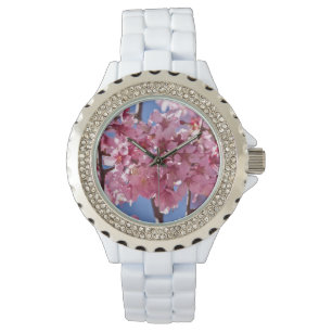 Sakura Cherry Blossoms Red Stars Watch