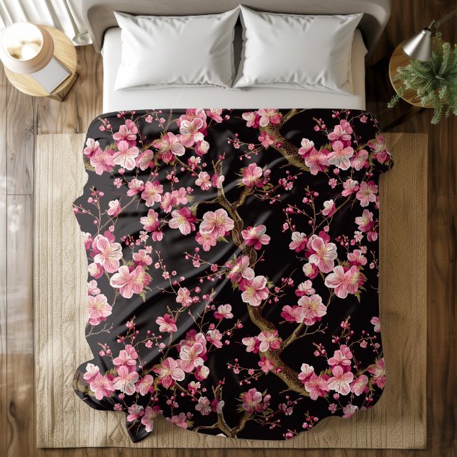 Sakura Chery Blosom Pattern  Fleece Blanket (Creator Uploaded)