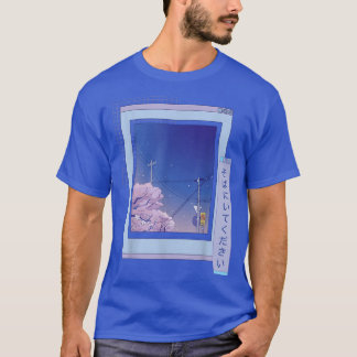 Sakura Cute Anime Vaporwave Japanese Night City  T-Shirt