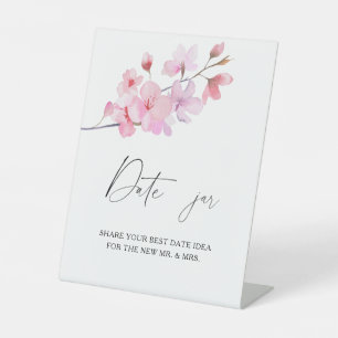 Sakura - date night ideas. Date jar bridal game Pedestal Sign