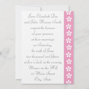 Sakura de charme en Faire-part de mariage rose pét