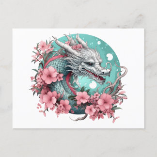 Sakura Dragon Postcard