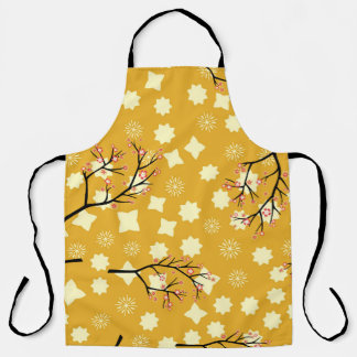 Sakura Elegance: Chinese Floral Pattern. Apron