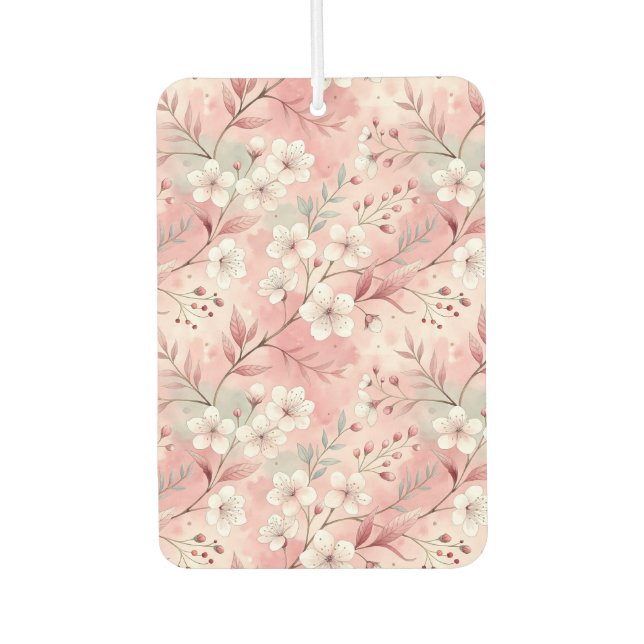 Sakura Flower Pattern Pink  Air Freshener (Front)
