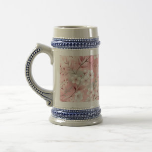Sakura Flower Pattern Pink Beer Stein