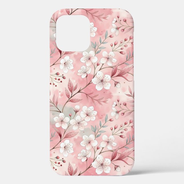Sakura Flower Pattern Pink  Case-Mate iPhone Case (Back)