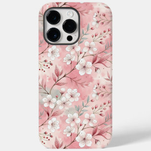 Sakura Flower Pattern Pink Case-Mate iPhone 14 Pro Max Case