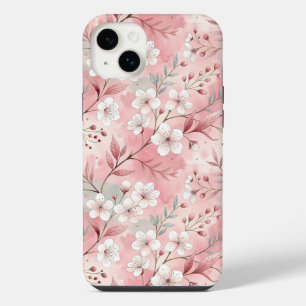 Sakura Flower Pattern Pink  iPhone 14 Plus Case