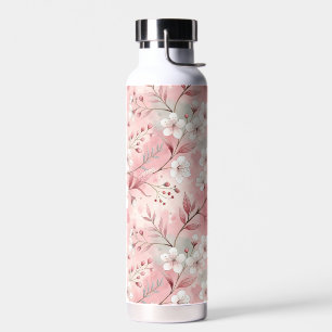 Sakura Flower Pattern Pink  Water Bottle