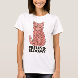 Sakura Flowers Cat Feeling Bloomy T-Shirt