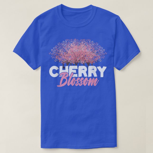 Sakura Flowers Spring Cherry Blossoms Japanese Kan T-Shirt (Design Front)