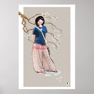 Sakura girl poster