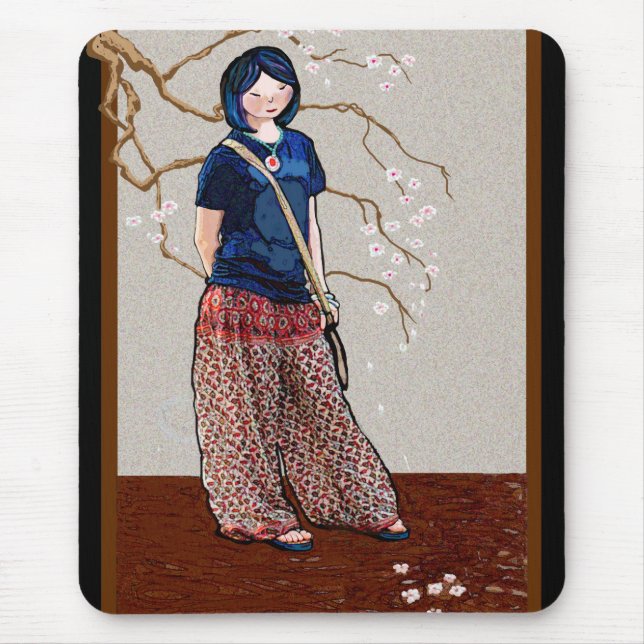 Sakura girl version 2 mouse pad (Front)