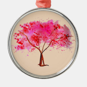 Sakura Japanese Cherry Blossom art Metal Ornament