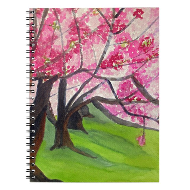 Sakura Japanese Cherry Blossom art Notebook (Front)