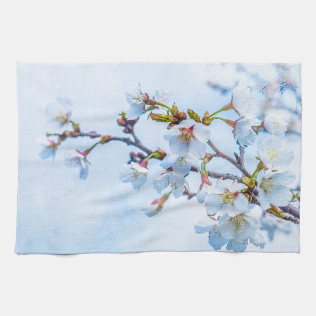 Sakura - Japanese Cherry Blossom Kitchen Towel (Horizontal)
