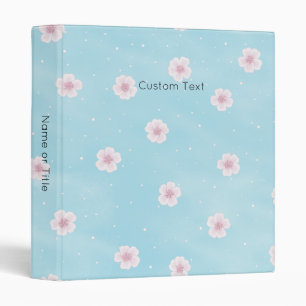 Sakura Japanese Cherry Blossom Personalized Binder