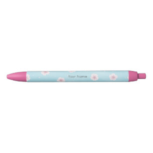 Sakura Japanese Cherry Blossom Personalized Black Ink Pen