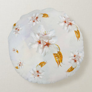 Sakura - Japanese cherry blossom Round Pillow