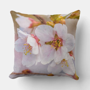 Sakura - Japanese Cherry Blossom Throw Pillow