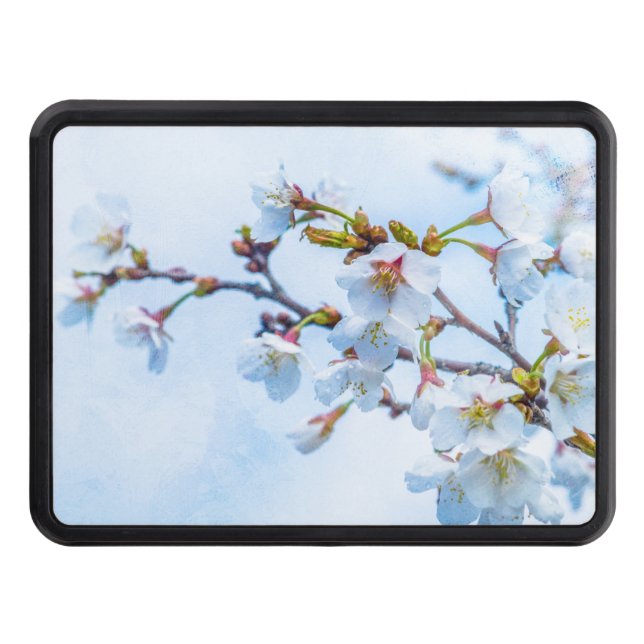 Sakura - Japanese Cherry Blossom Trailer Hitch Cover (Front)