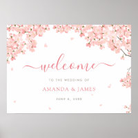 Sakura Japanese Cherry Blossoms Wedding Welcome