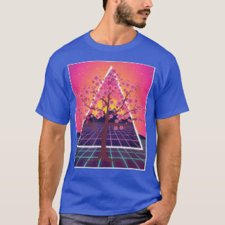 Sakura Japanese Flower 90s Vaporwave Sunset Cherry T-Shirt