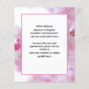 Sakura Japanese freelance translator interpreter  Flyer