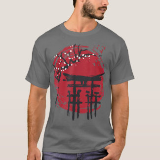 Sakura Japanese Temple Cherry Blossom Tree T-Shirt
