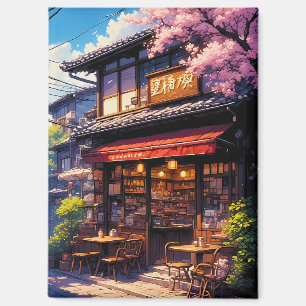 Sakura Kissa - Cherry Blossom Café Magnet