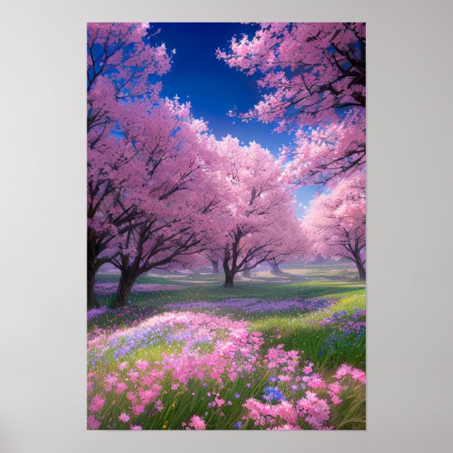 Sakura Meadows in Bloom Poster (Front)
