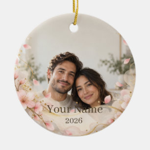 Sakura Mist Custom Photo Ornament