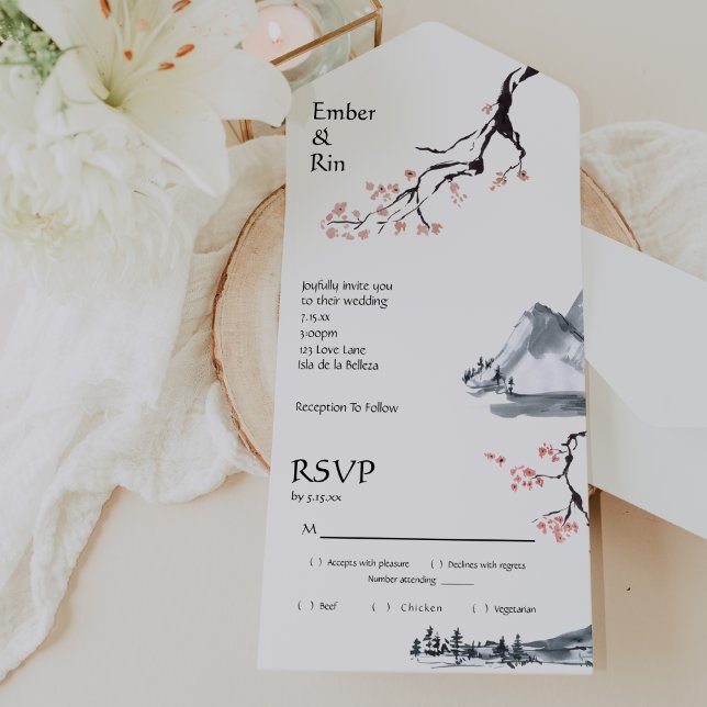 Sakura Mountain | Casual RSVP All In One Invitation (Creator Uploaded)