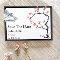 Sakura Mountain | Casual v2 Border Save The Date