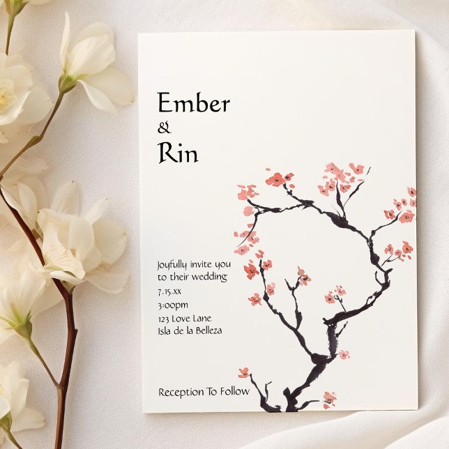 Sakura Mountain | Casual Wedding Invitation (Creator Uploaded)