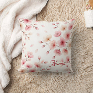 Sakura Movement Seamless Pattern Feminine Custom Throw Pillow
