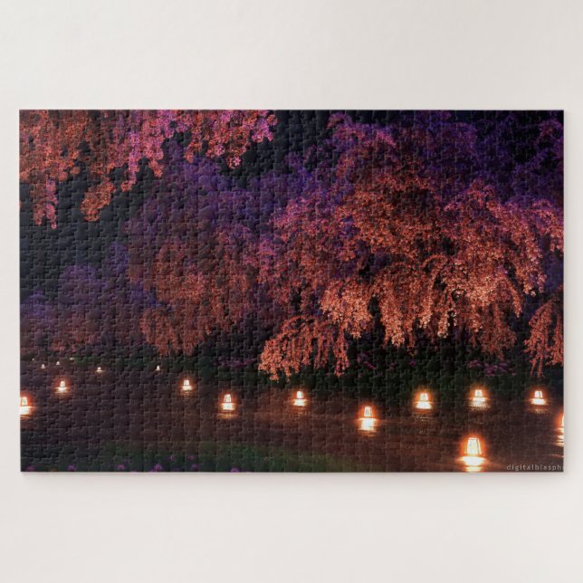 Sakura (Night) (Deluxe) Jigsaw Puzzle (Horizontal)