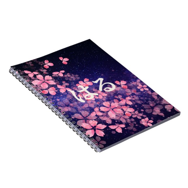 Sakura Night Spiral Notebook – Haru Spring Design (Right Side)
