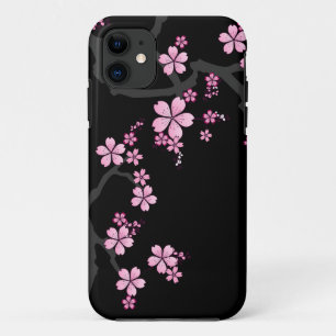 Sakura noir - coque iphone de conception de
