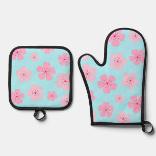 Sakura Oven Mitt & Pot Holder Set