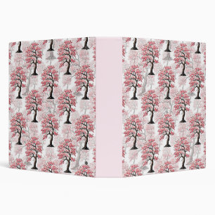Sakura Pink Cherry Blossom Tree Design  Binder